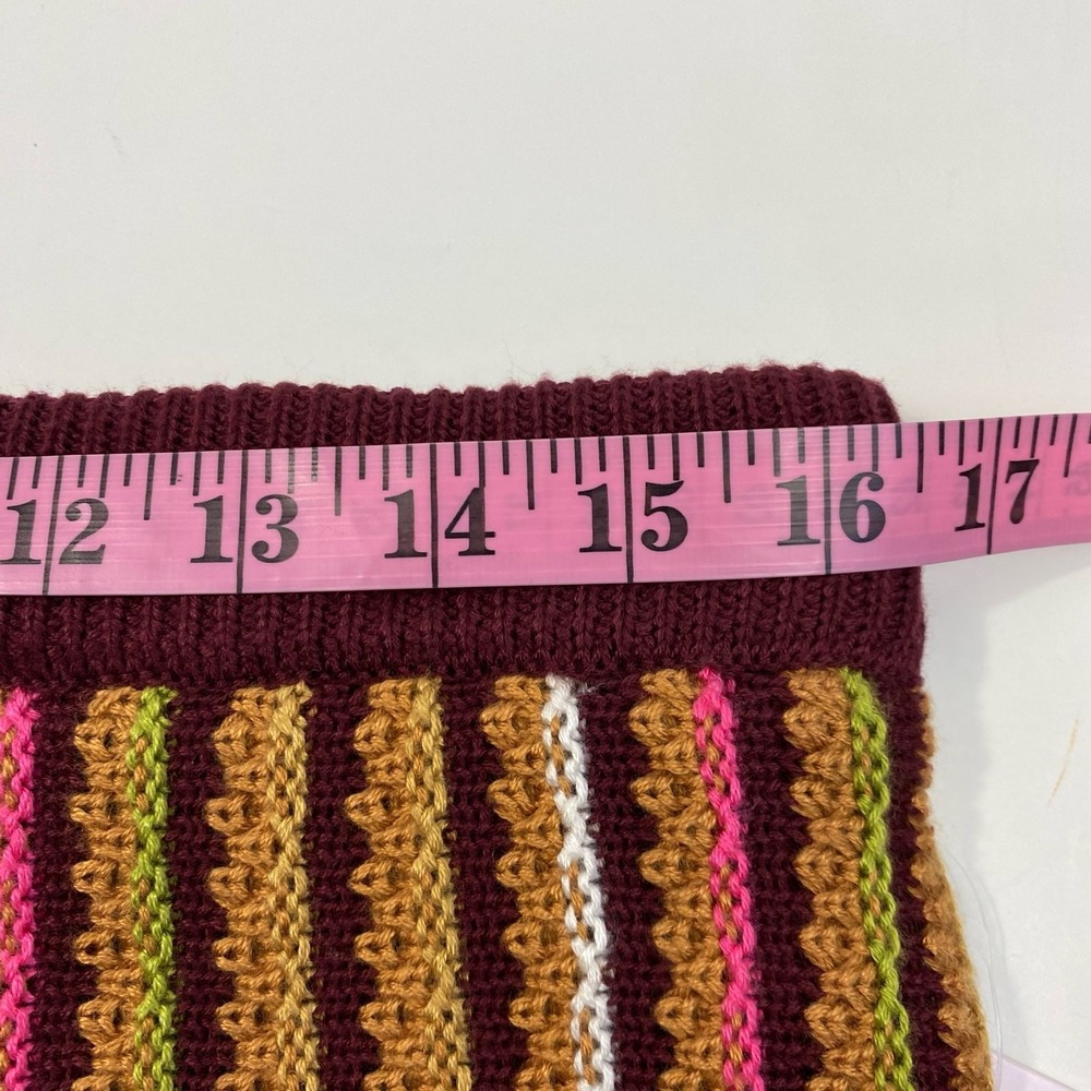 SO Goods for Life Granny Square Crochet Midi Skirt Women XL Mustard Boho Hippie - Picture 8 of 11